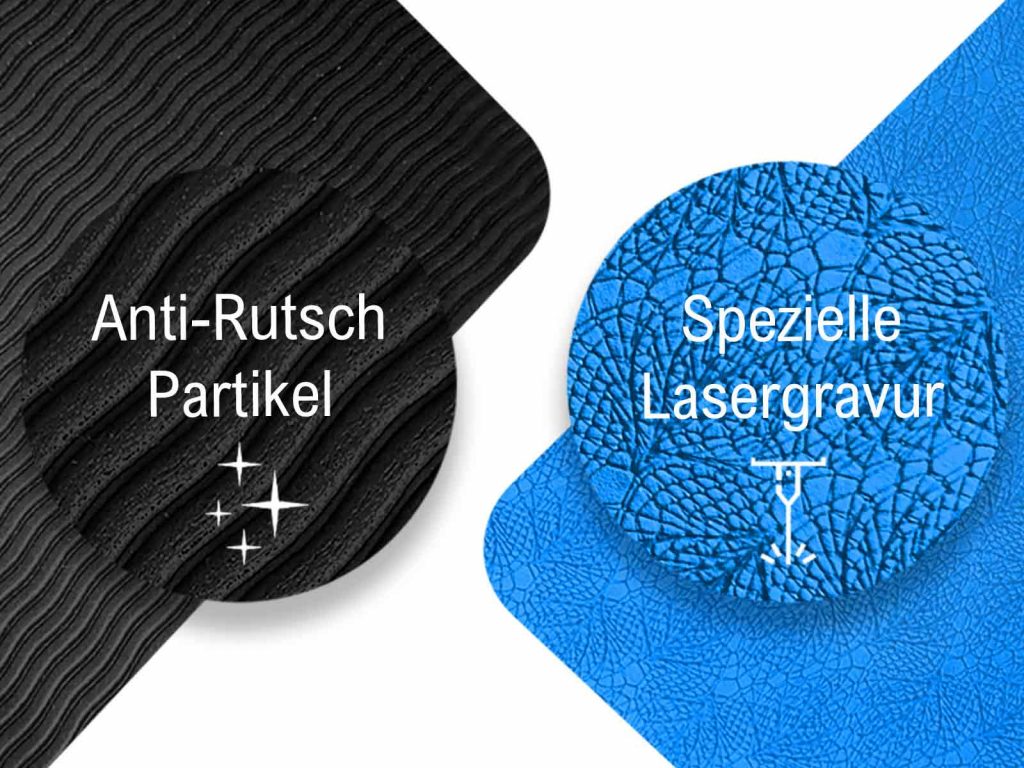 Rutschfeste Yogamatte mit Lasergravur